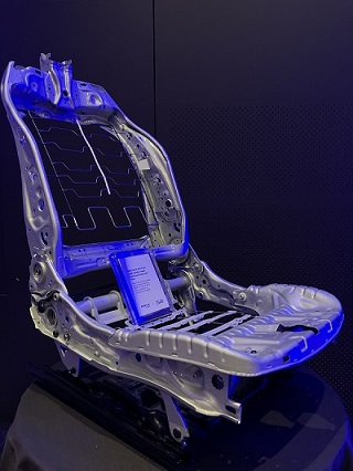 Seat structure with fossil free steel